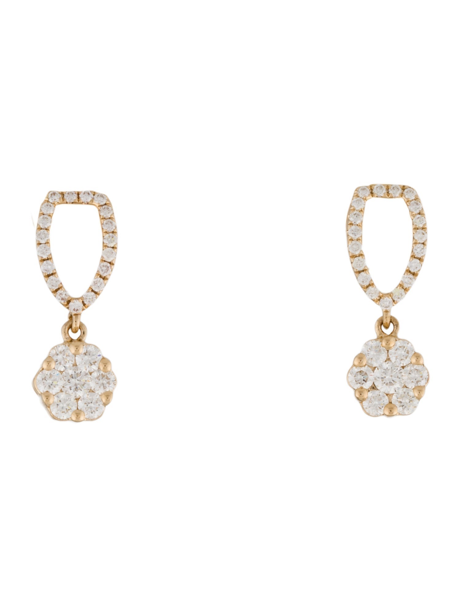 Earrings 14K Diamond Drop Earrings