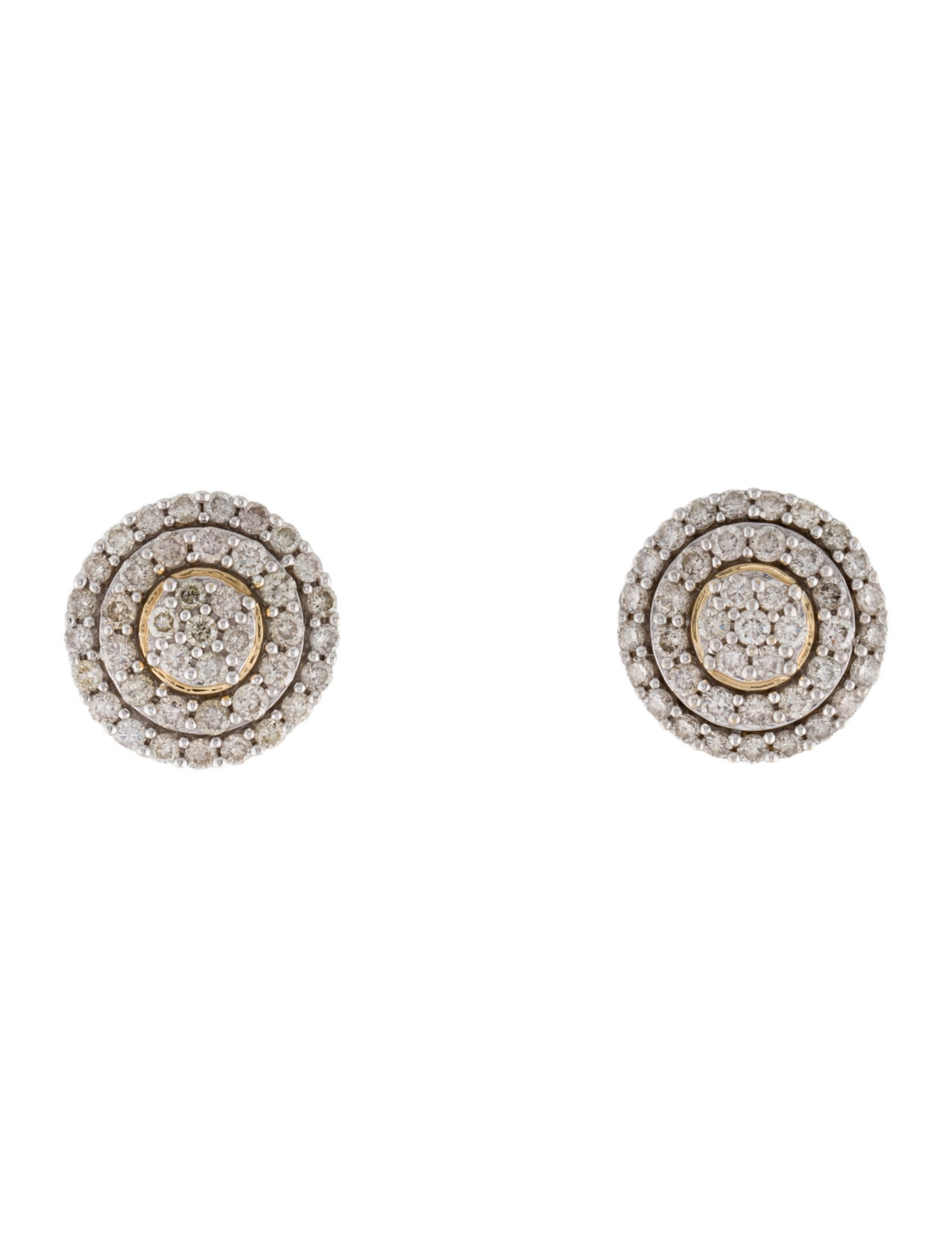 Earrings 14K 1.00ctw Diamond Round Stud Earrings