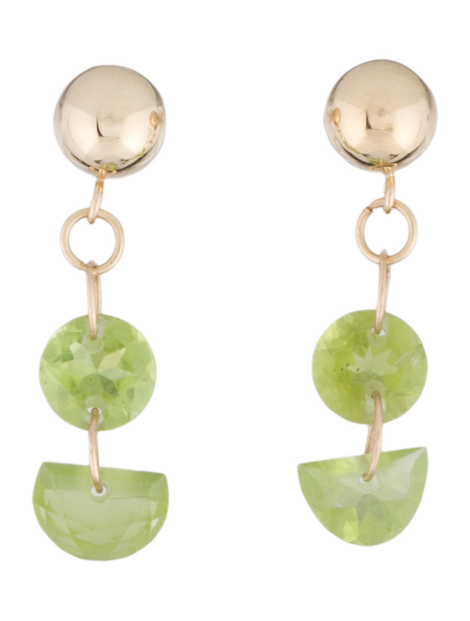 Earrings 14K Peridot Drop Earrings