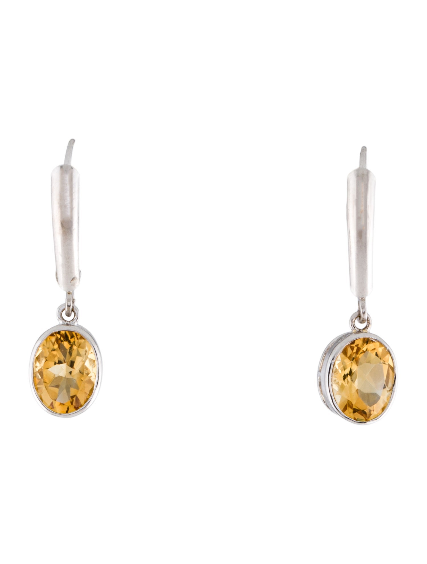 Earrings 14K 2.06ctw Citrine Solitaire Drop Earrings