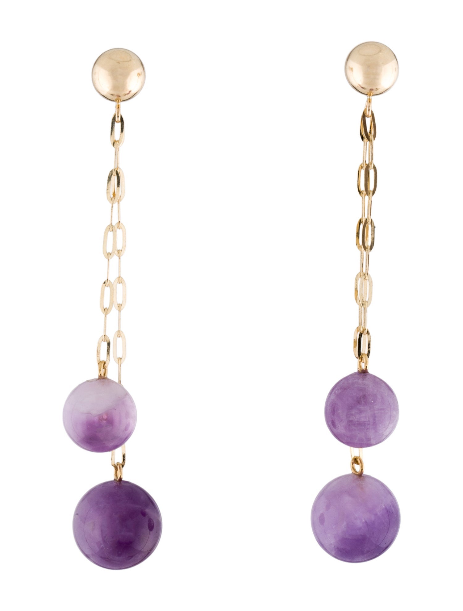 Earrings 14K Amethyst Drop Earrings