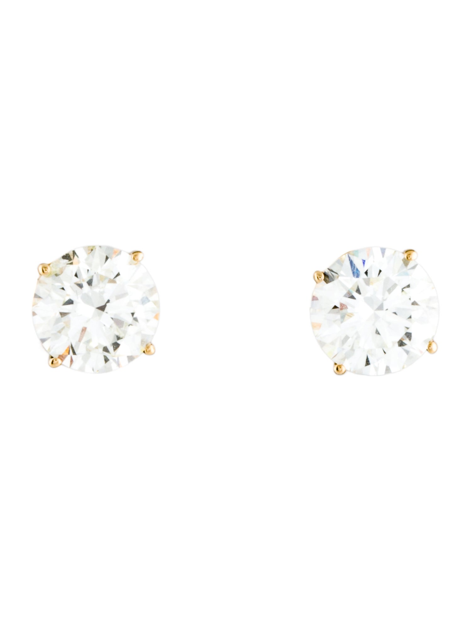 Earrings 14K 3.05ctw Lab-Grown Diamond Solitaire Stud Earrings