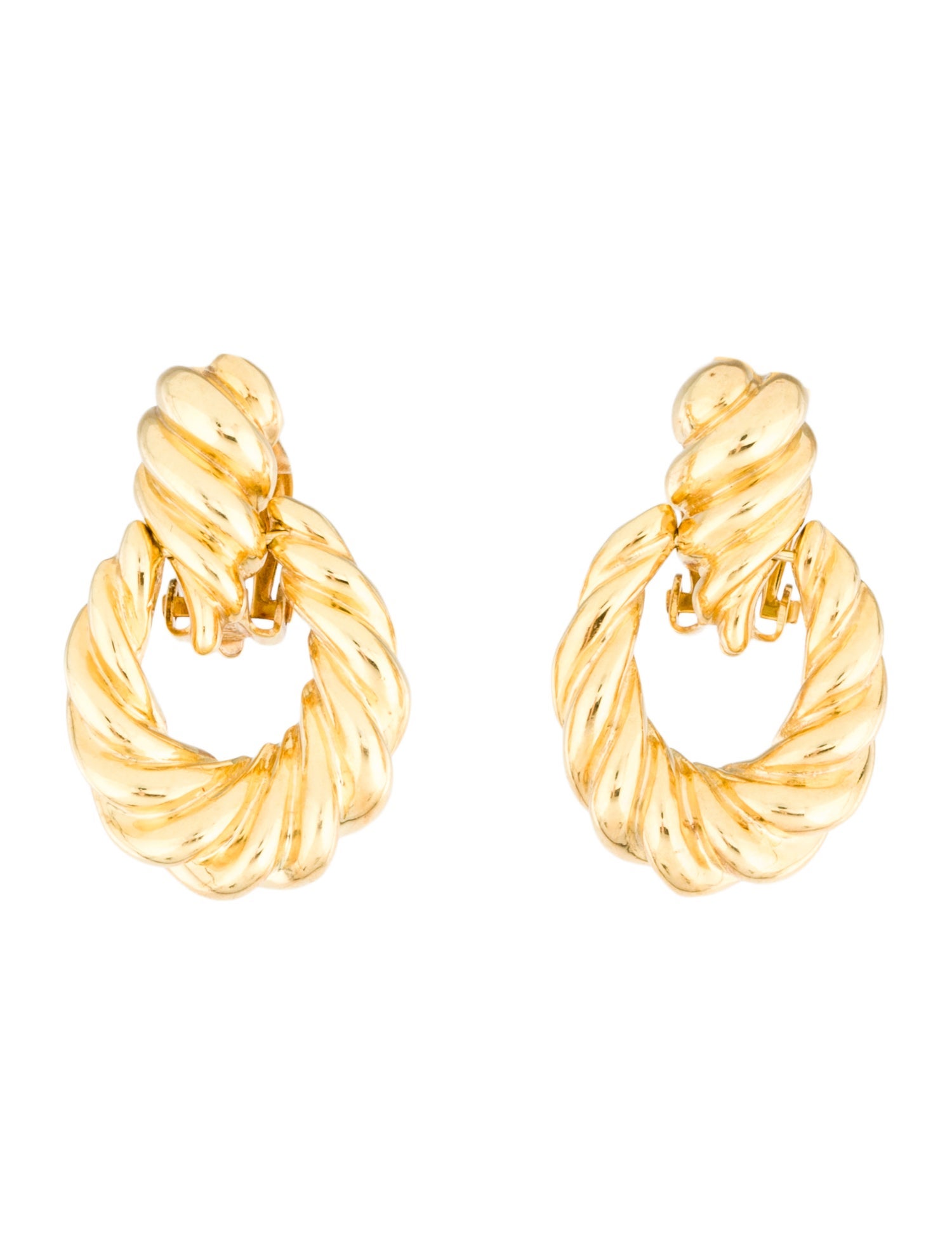 Earrings 14K Doorknocker Earclip Earrings