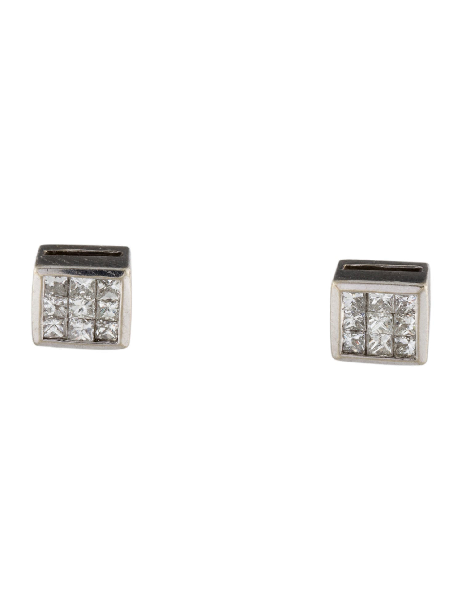 Earrings 14K Diamond Cluster Stud Earrings