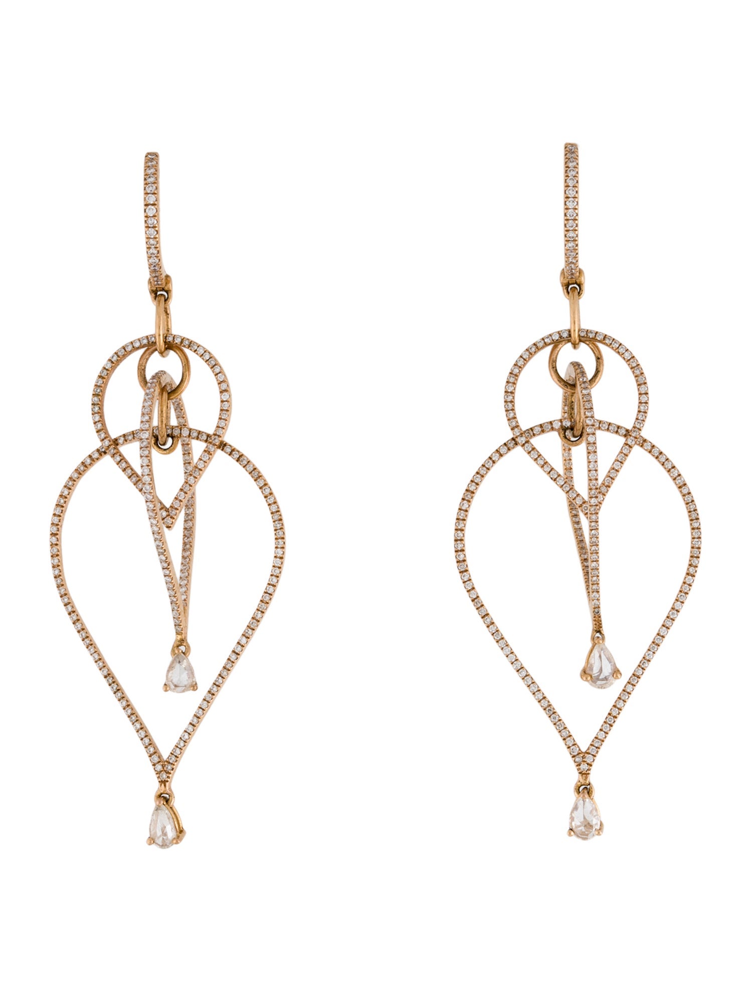 Earrings 18K Diamond Drop