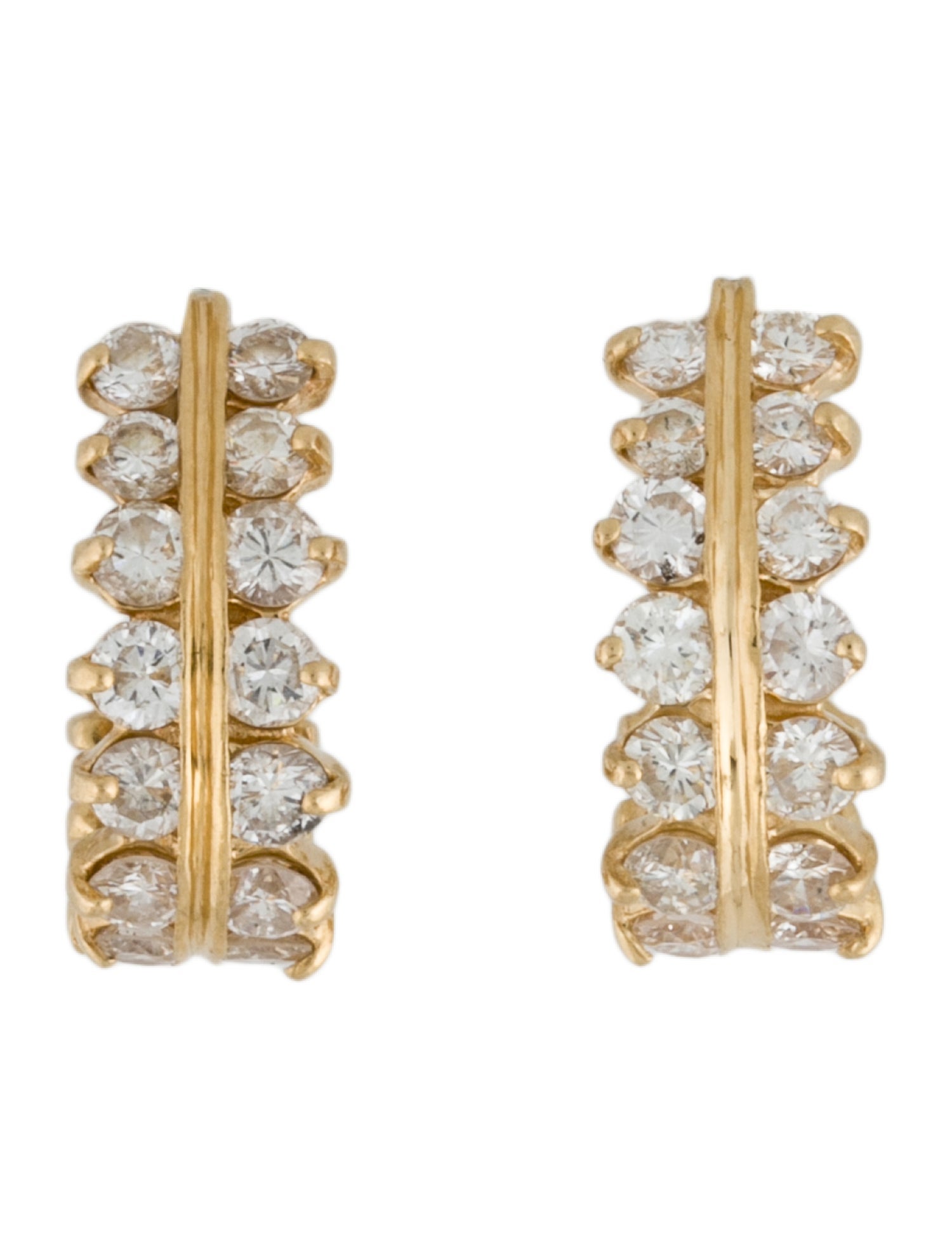 Earrings 14K 2.56ctw Diamond Hoop Earrings