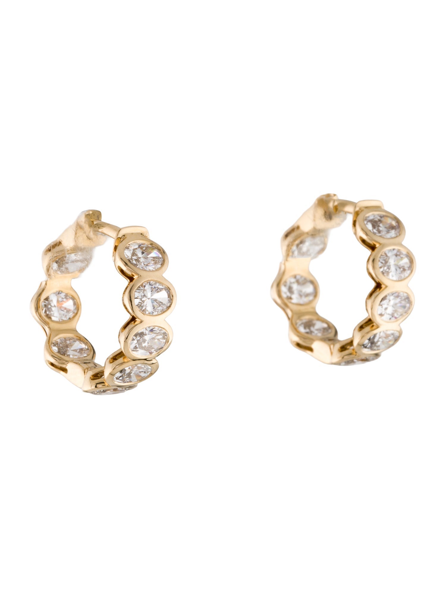 Earrings 14K 1.93ctw Lab-Grown Diamond Small Hoop