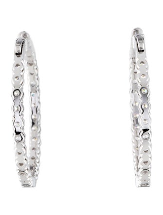 Earrings 14K 5.16ctw Lab-Grown Diamond Inside-Out Hoop Earrings