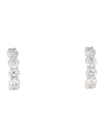 Earrings 14K 1.97ctw Lab-Grown Diamond Huggie Earrings