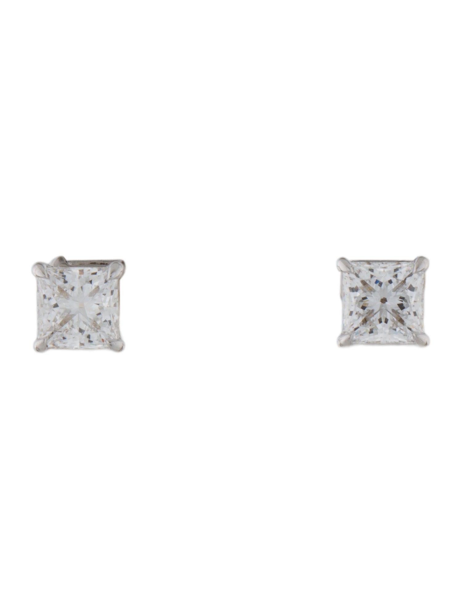 Earrings 1.57ctw Lab-Grown Diamond Solitaire Stud Earrings