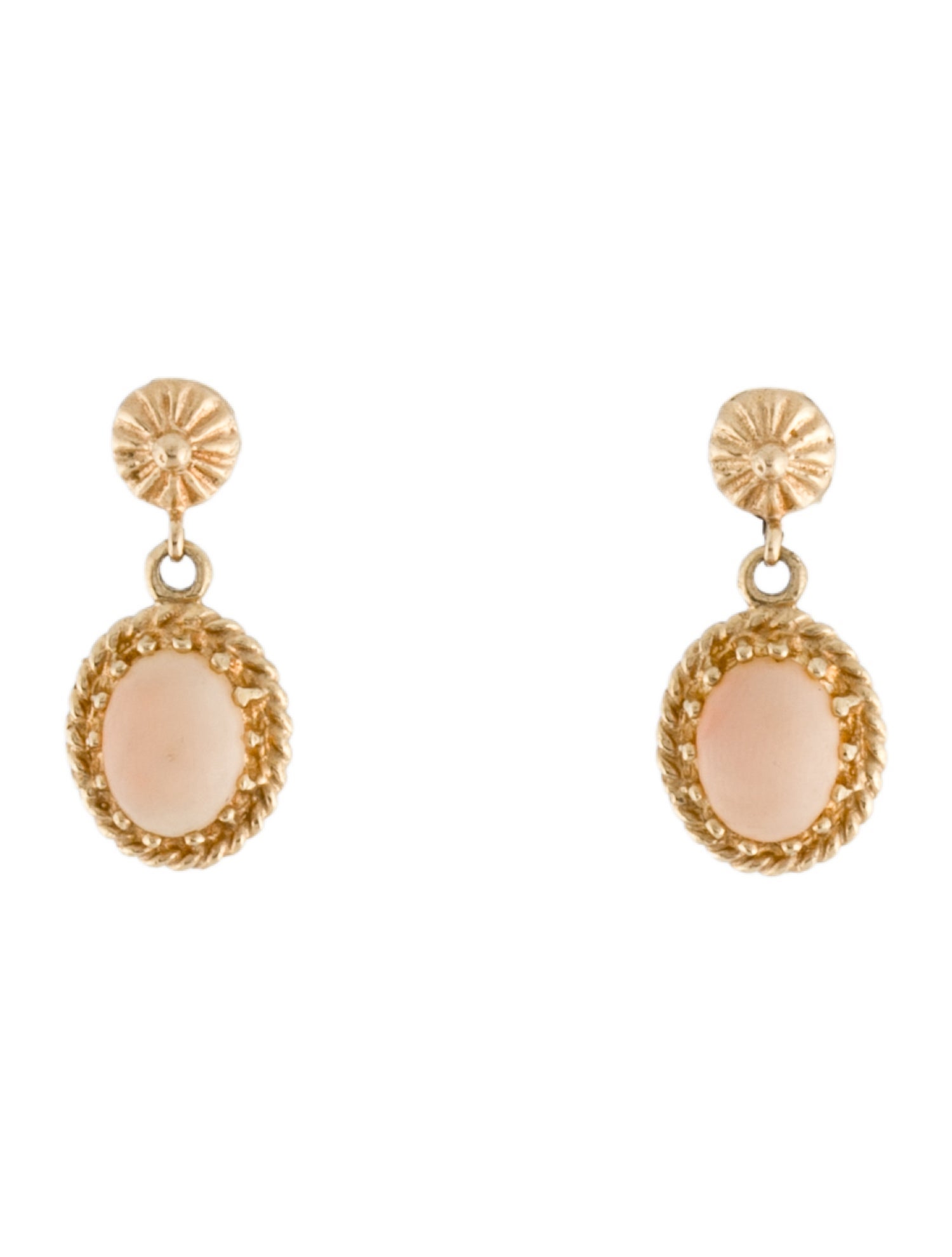 Earrings 14K Coral Drop Earrings