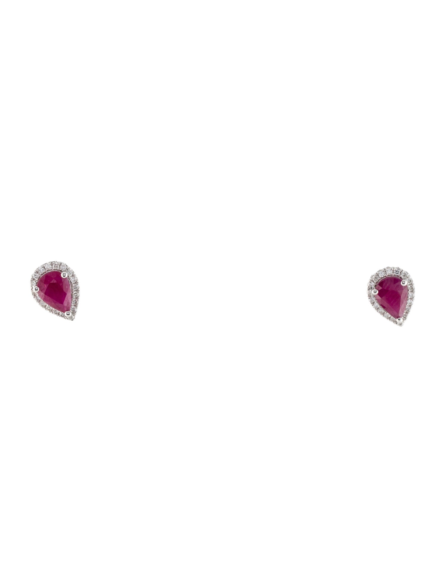Earrings 14K 1.26ctw Ruby & Diamond Stud Earrings