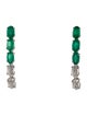 Earrings 14K 1.20ctw Emerald & Diamond Drop Earrings