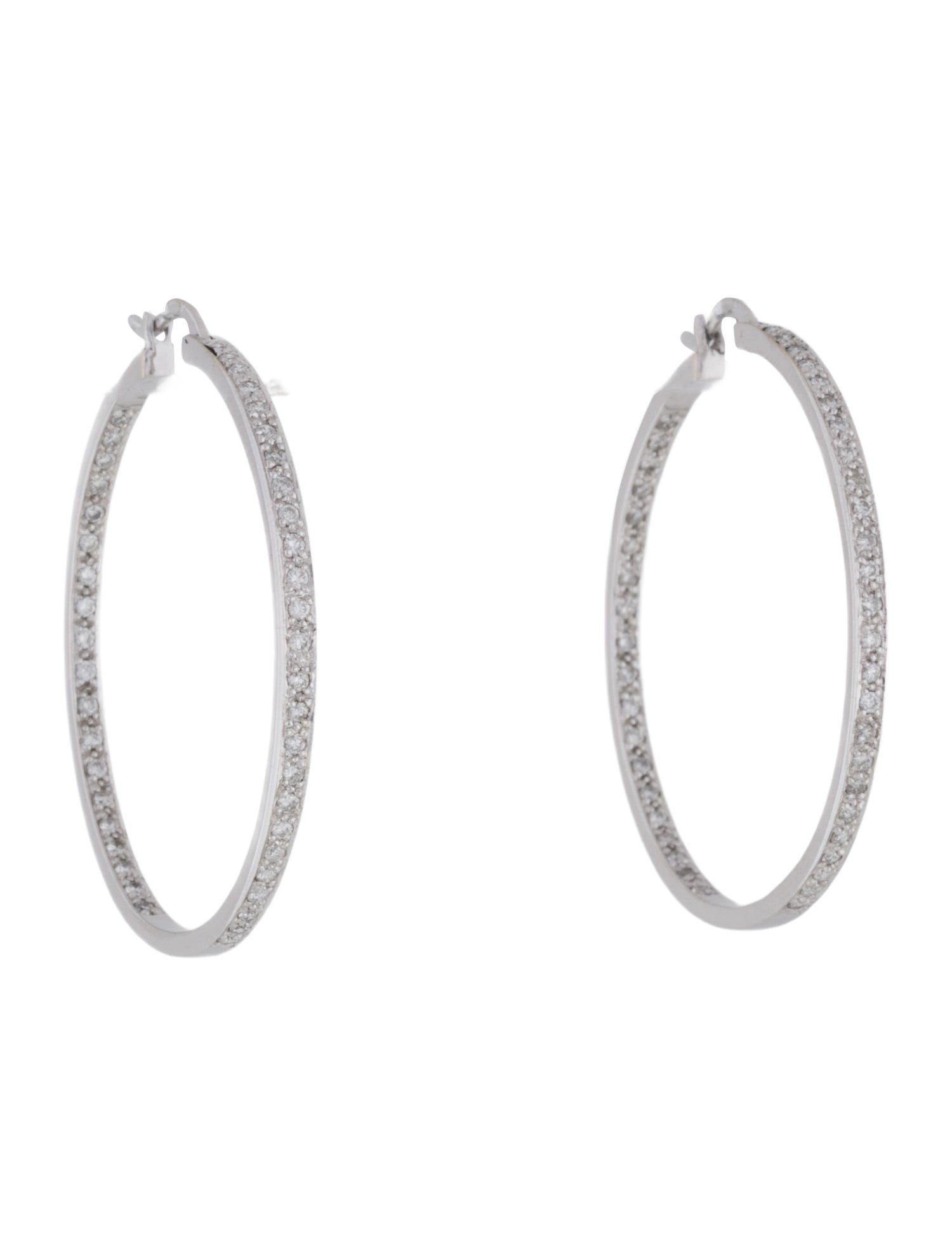 Earrings 14K Diamond Inside-Out Hoop Earrings
