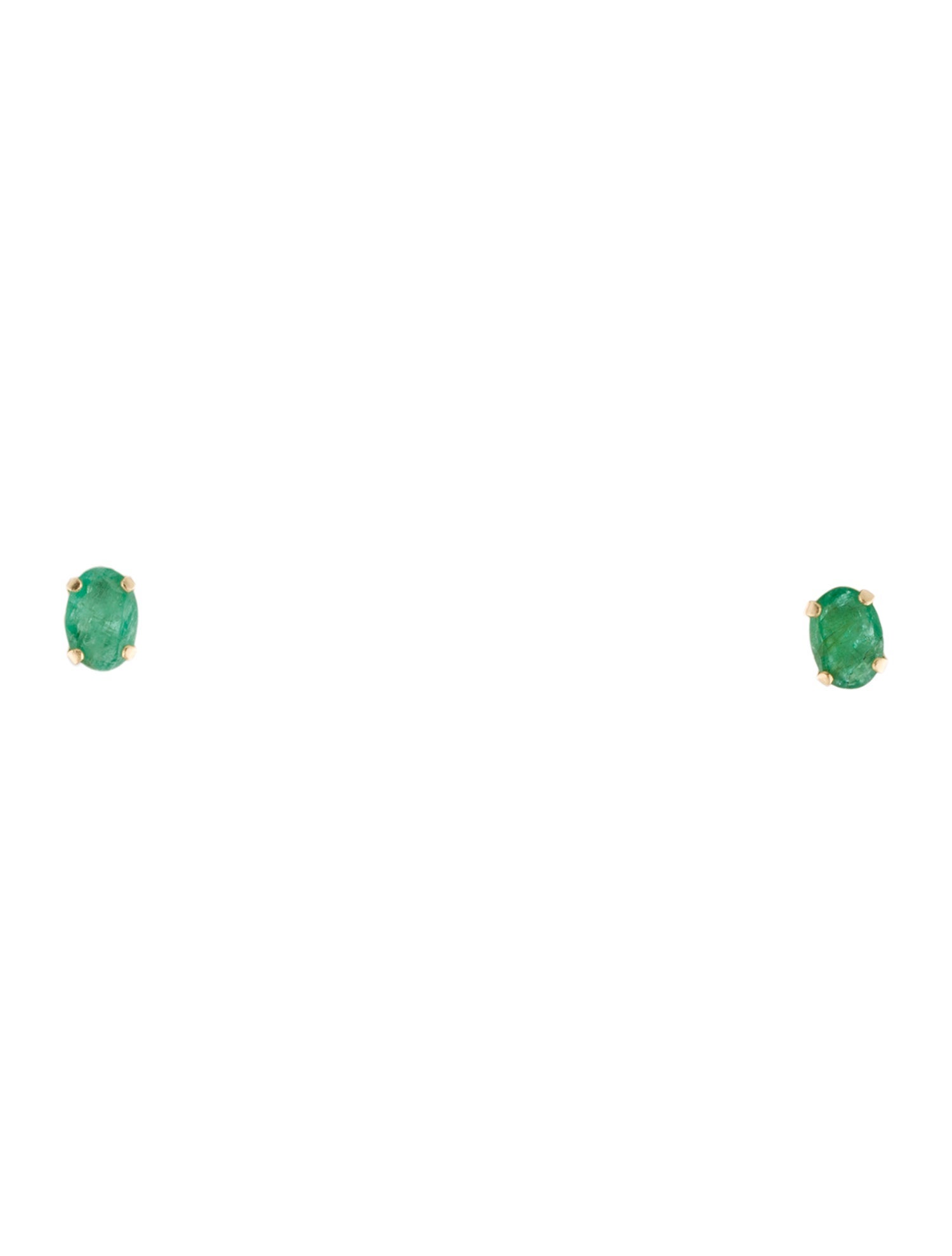 Earrings 14K 1.12ctw Emerald Stud Earrings