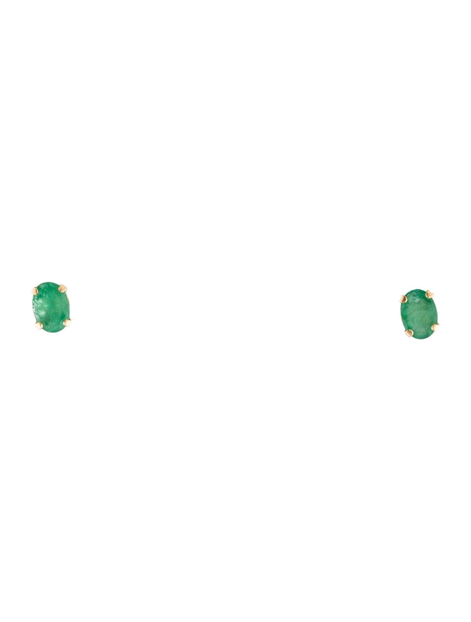 Earrings 14K 1.42ctw Emerald Stud Earrings