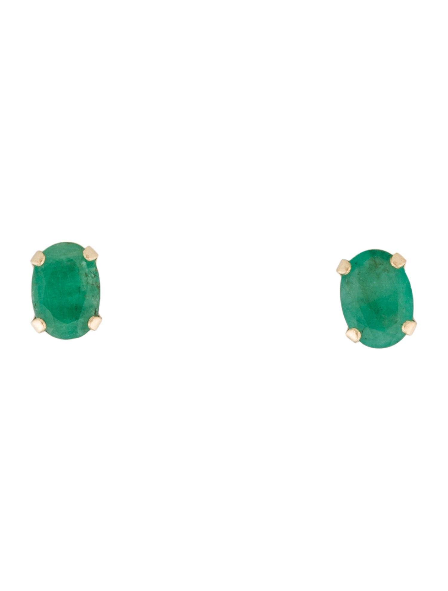 Earrings 14K 1.25ctw Emerald Stud