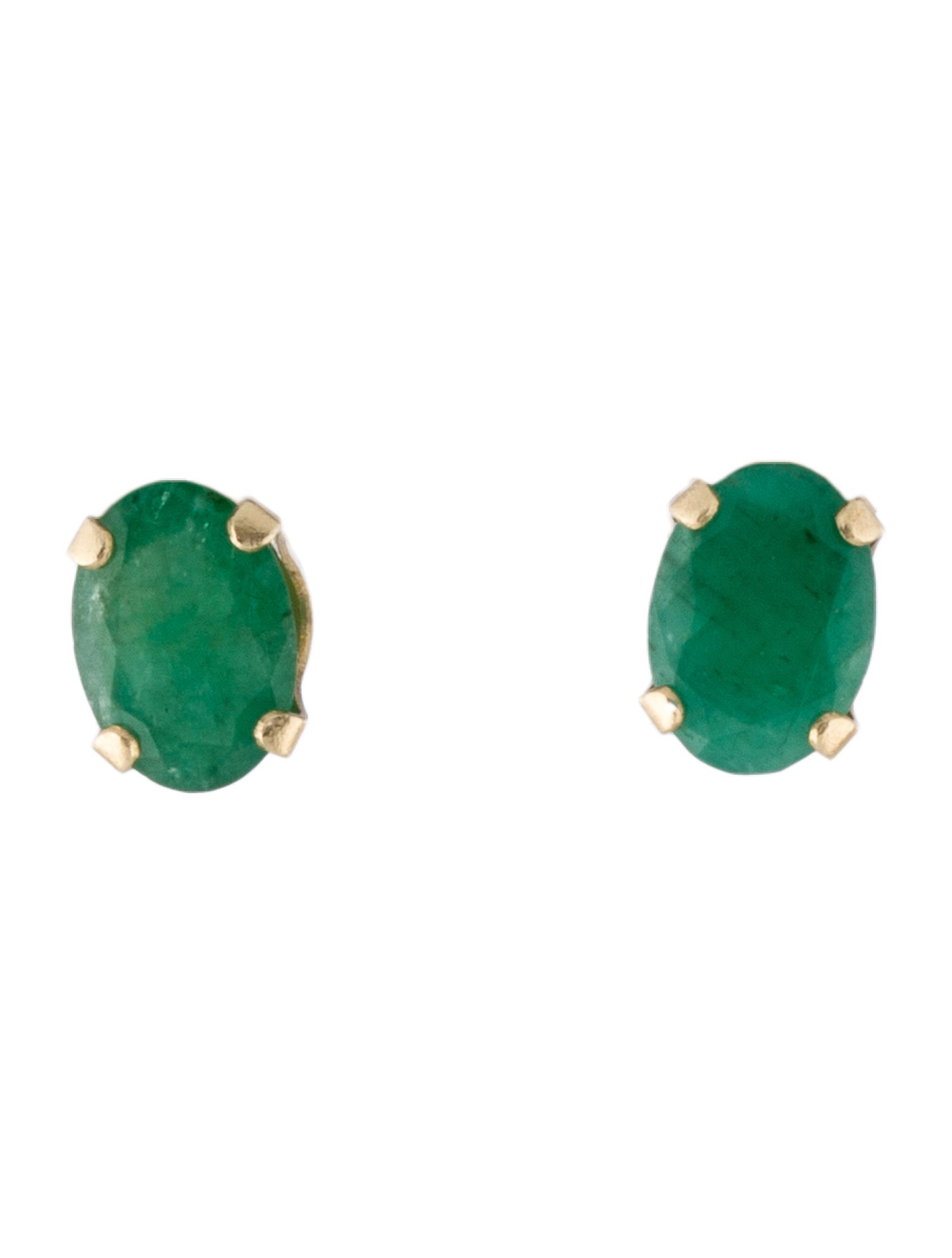 Earrings 14K Emerald Stud Earrings