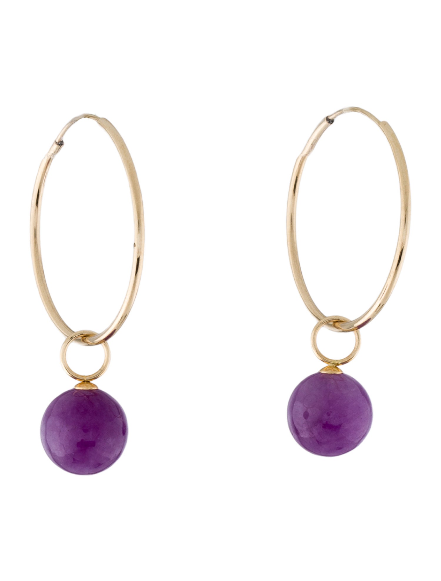 Earrings 14K Dyed Jadeite Enhancers & Infinity Hoop Earrings