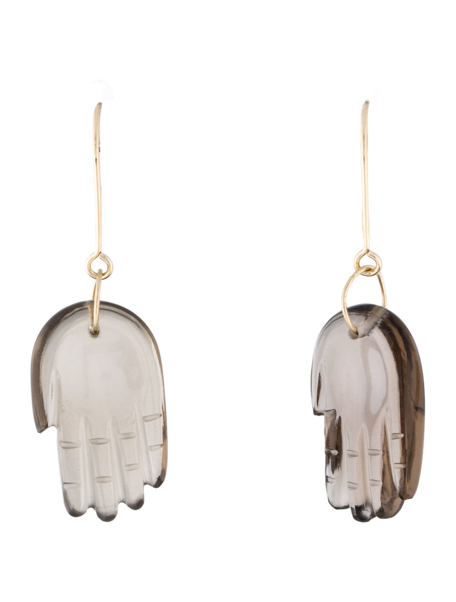Earrings 14K Quartz Hand Drop Earrings