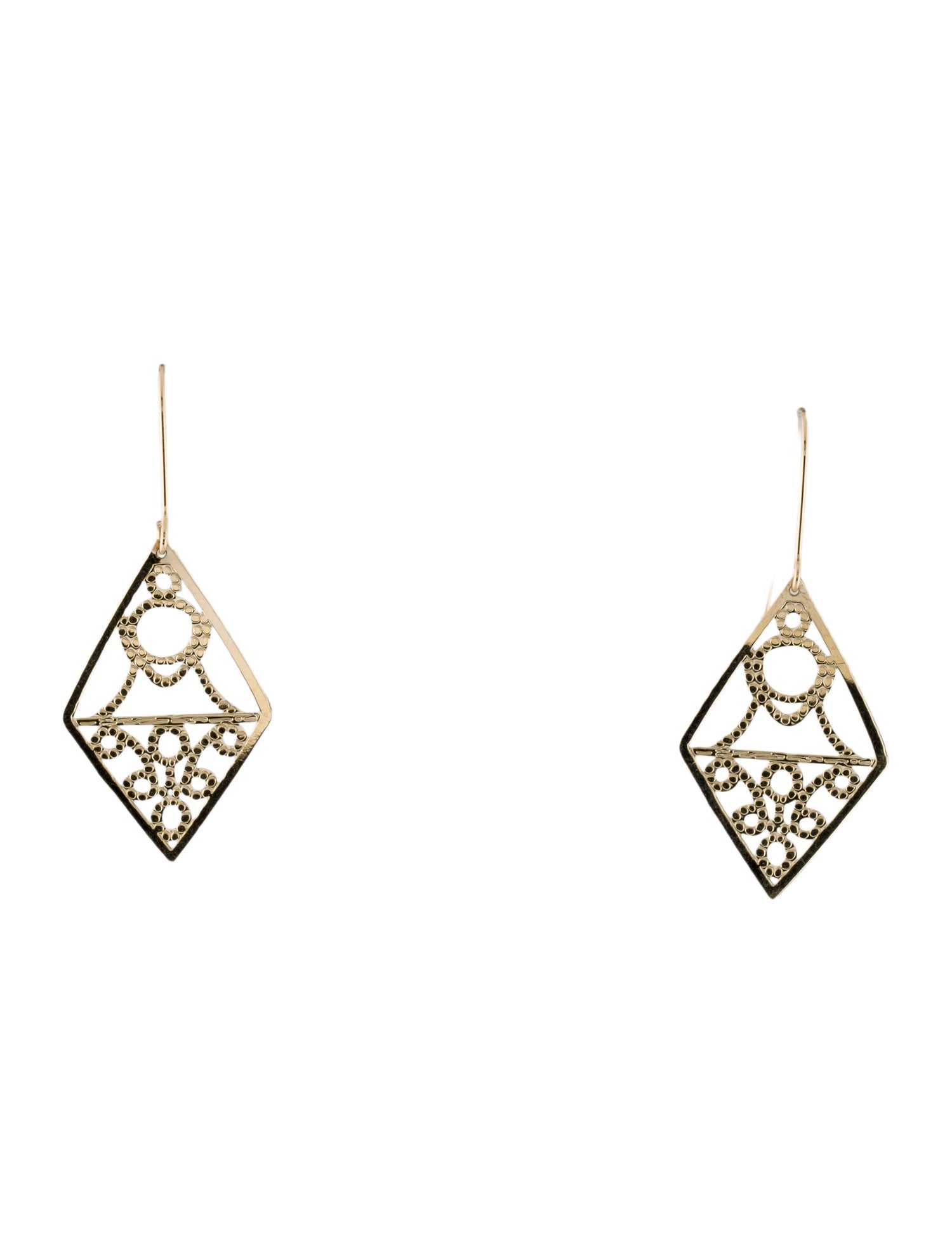 Earrings 14K Geometric Drop Earrings