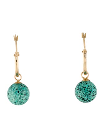 Earrings 14K Turquoise Drop Earrings