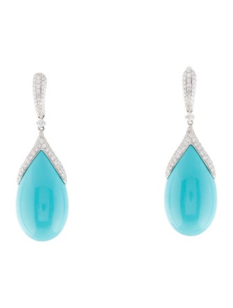 Earrings 18K Diamond & Resin Drop Earrings