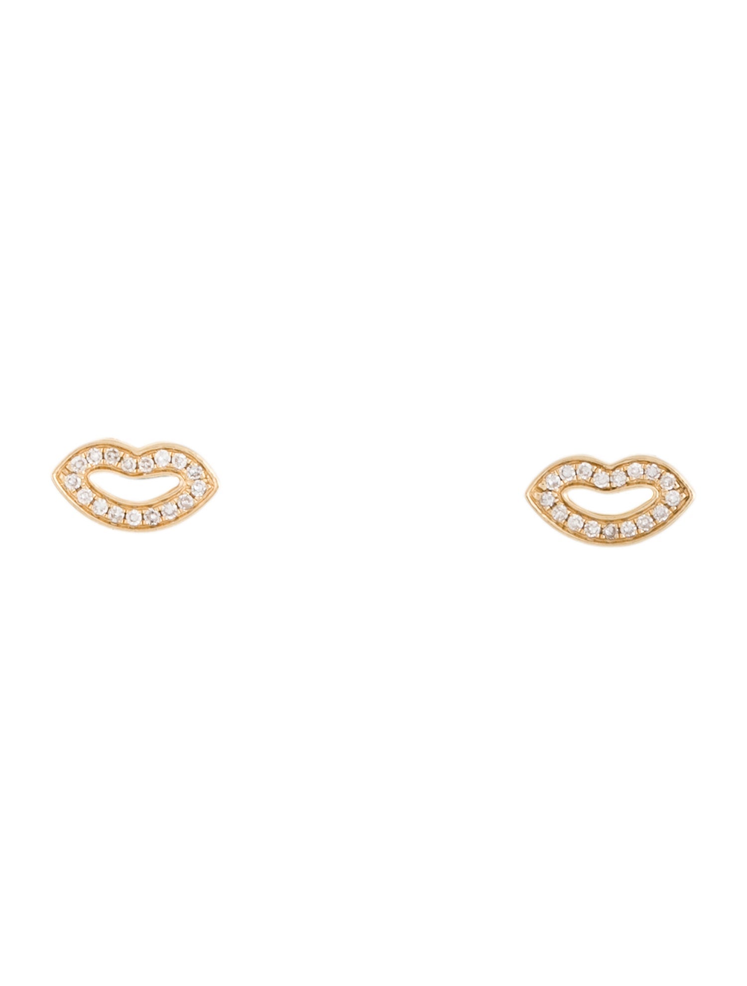 Earrings 14K Diamond Lip Stud