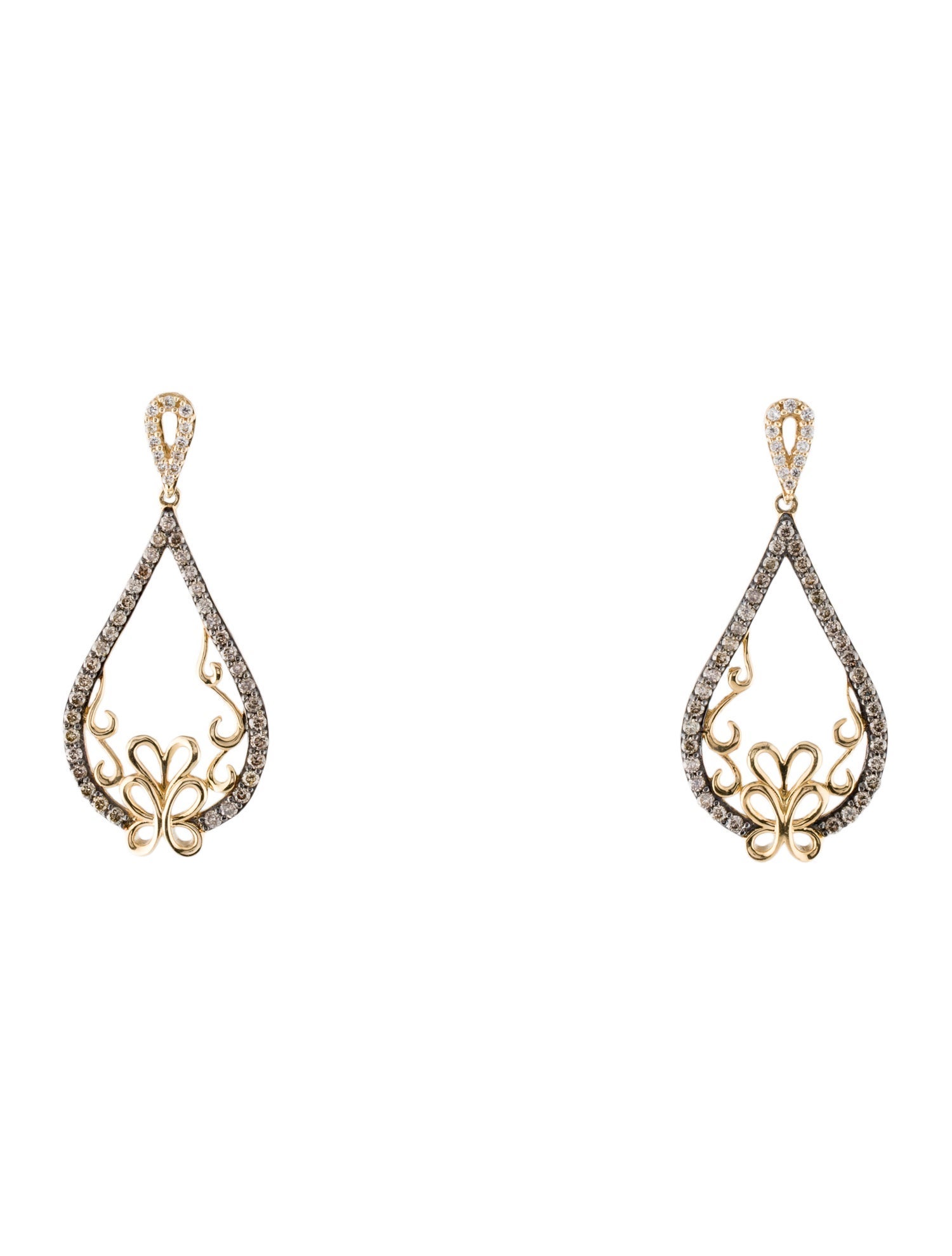 Le Vian 14K Diamond Filigree Drop Earrings
