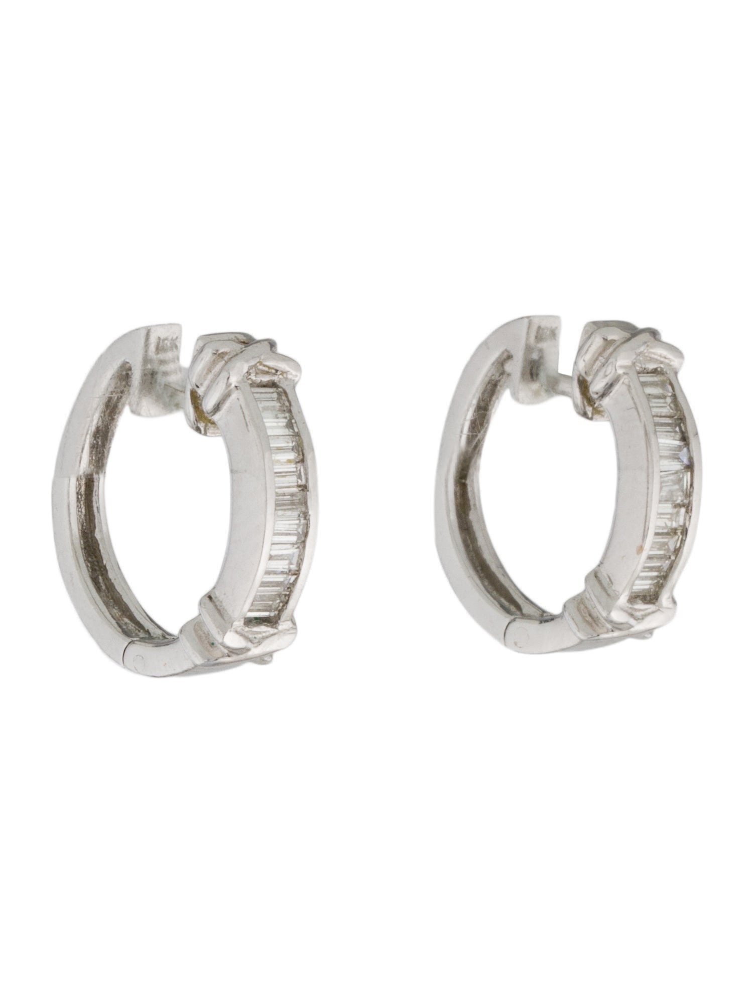 Earrings 18K DIamond Huggie