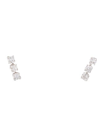 Earrings 14K Diamond Bar Studs