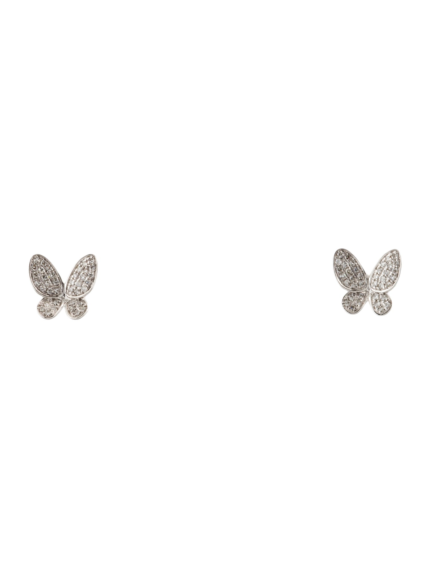 Earrings 14K Diamond Butterfly Studs