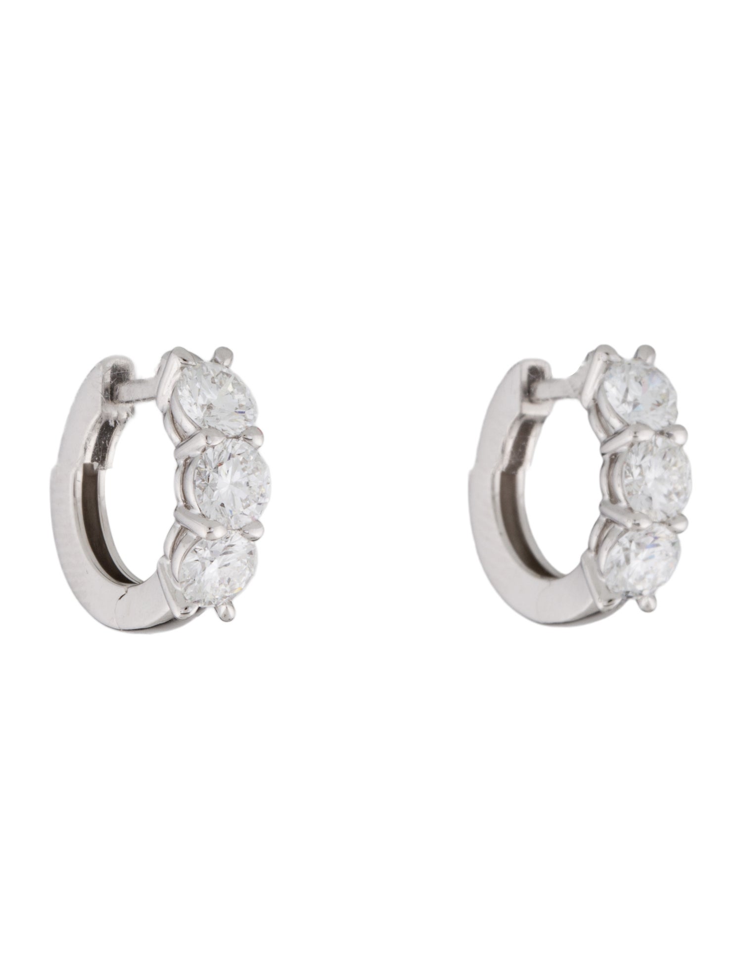 Earrings 14K 2.00ctw Lab-Grown Diamond Huggie Earrings