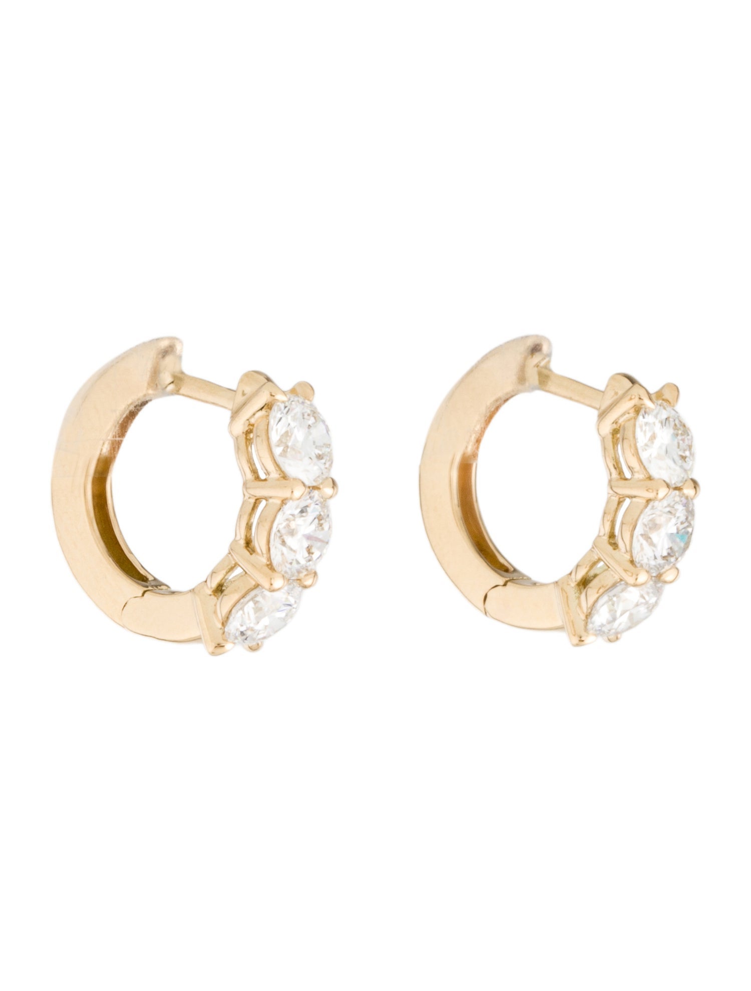 Earrings 14K 2.00ctw Lab-Grown Diamond Huggie Earrings
