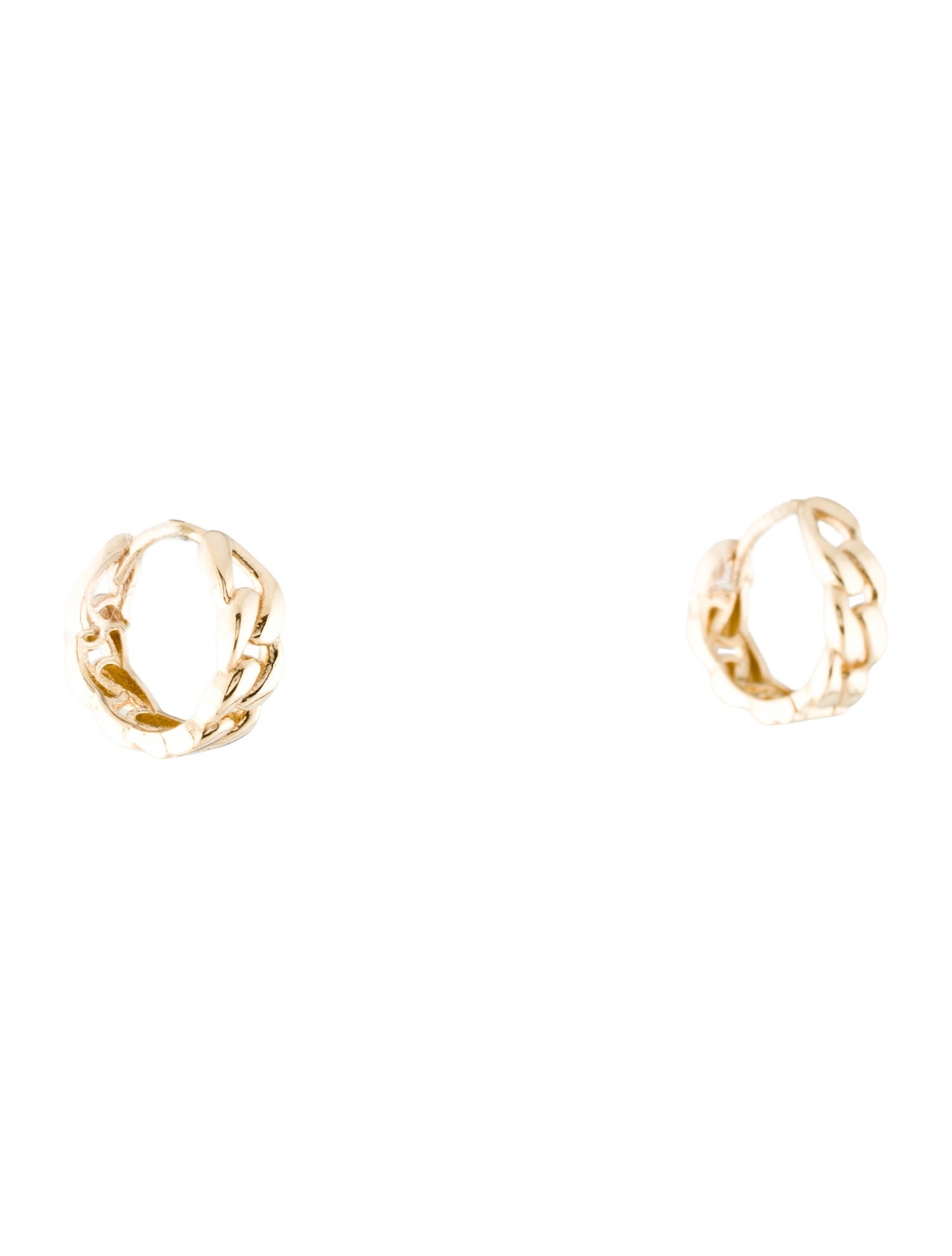 Earrings 14K Link Hoop Earrings