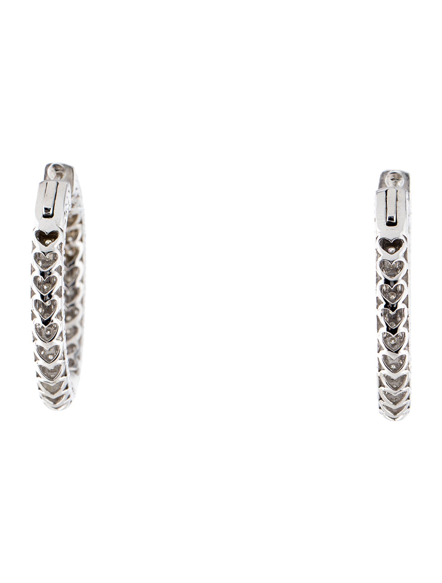 Earrings 14K 7.16ctw Diamond Inside Out Hoop Earrings