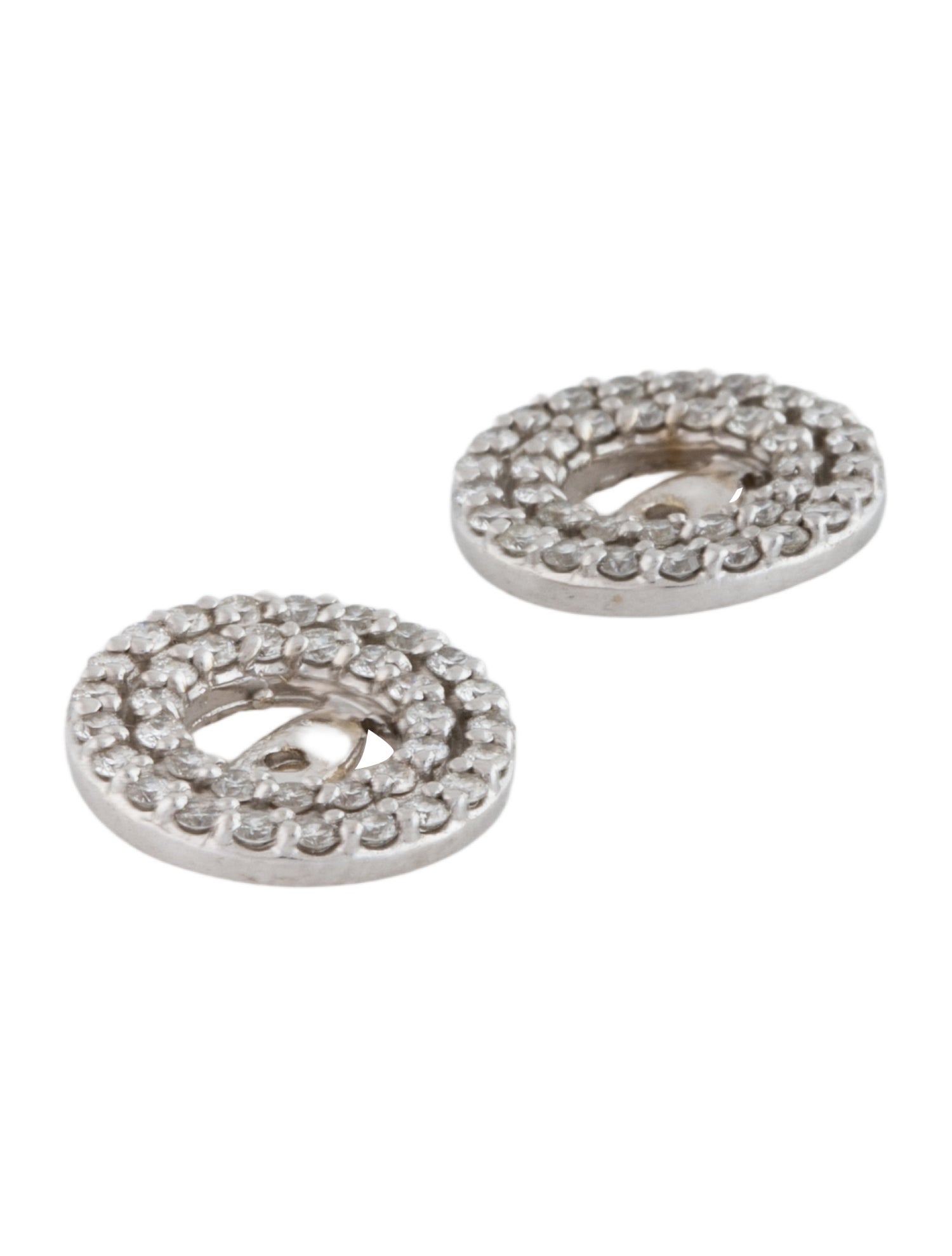 Earrings 14K Diamond Double Circle Earring Jackets