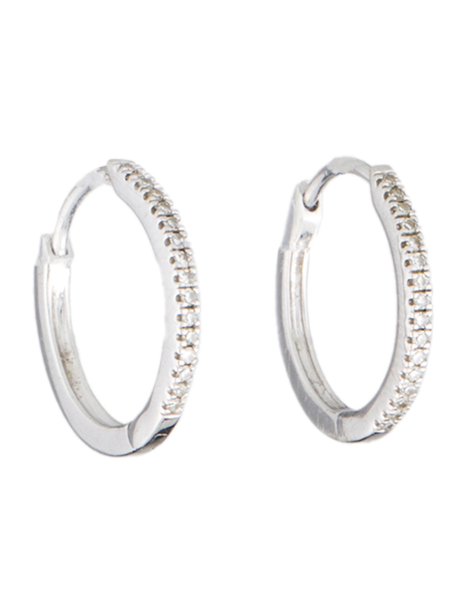 Earrings 14K Diamond Small Hoop Earrings