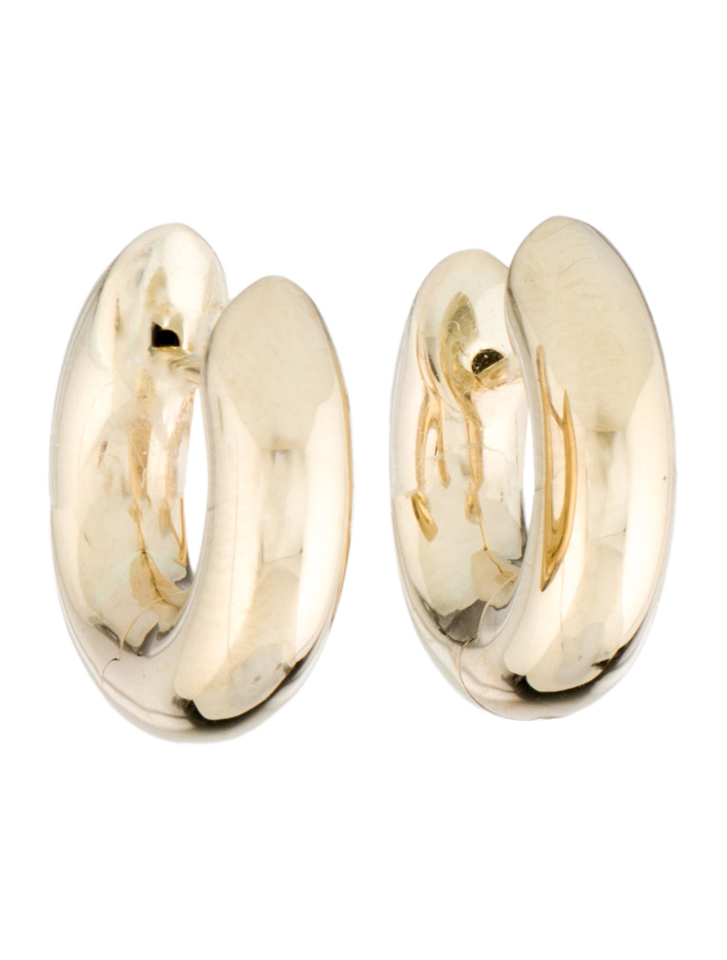 Earrings 14K Hinged Tube Huggie Earrings