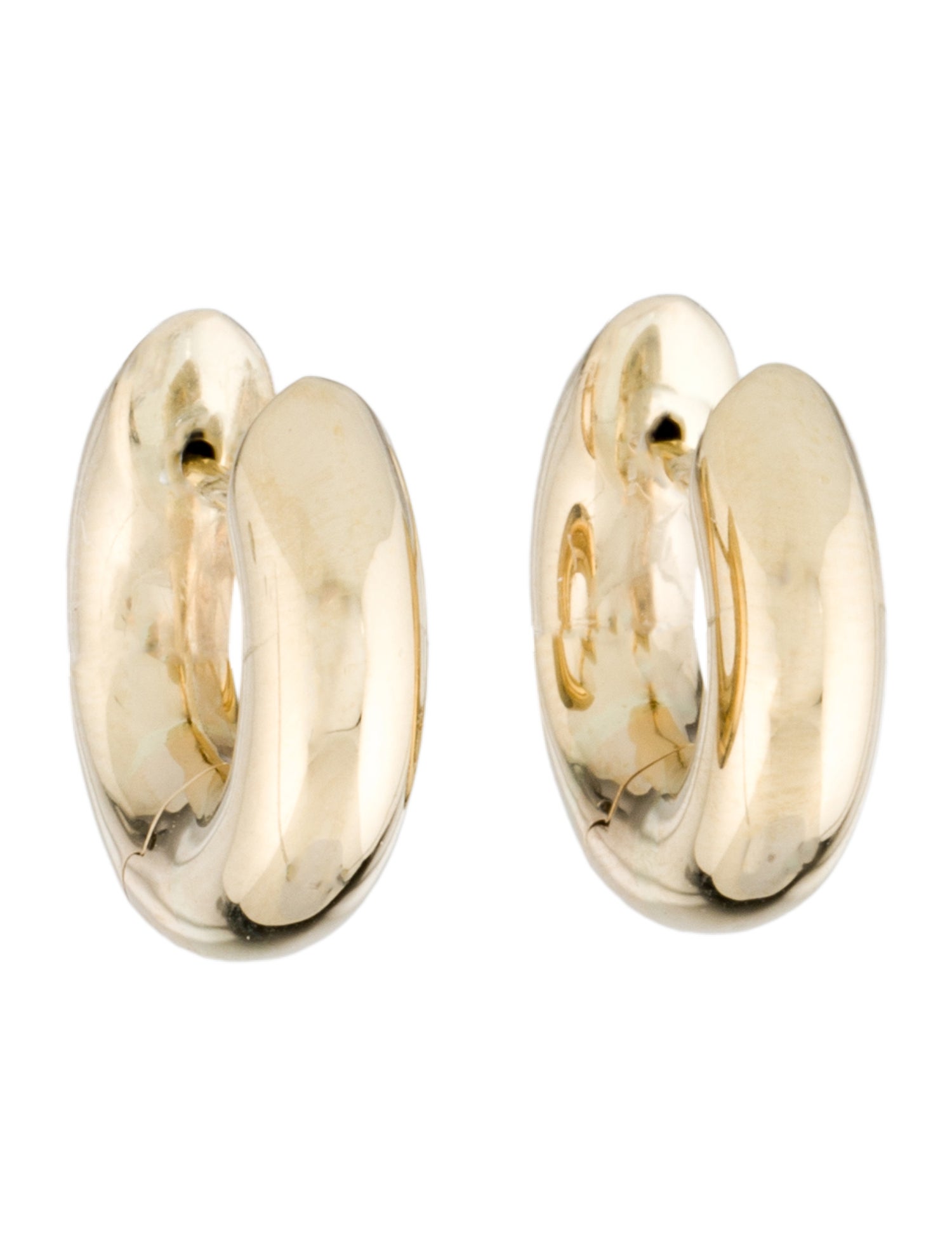 Earrings 14K Hinged Tube Huggie Earrings