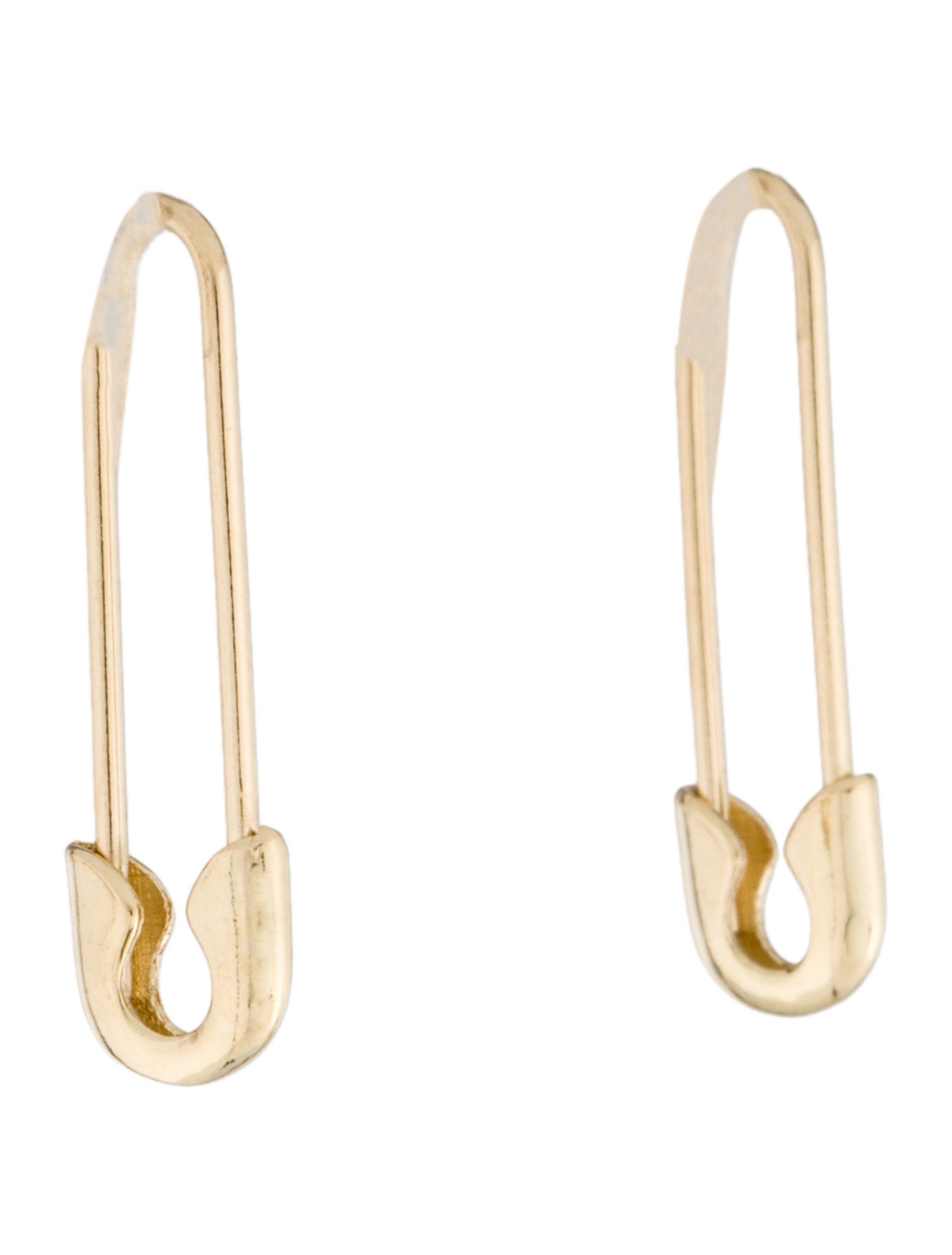 Earrings 14K Safety Pin