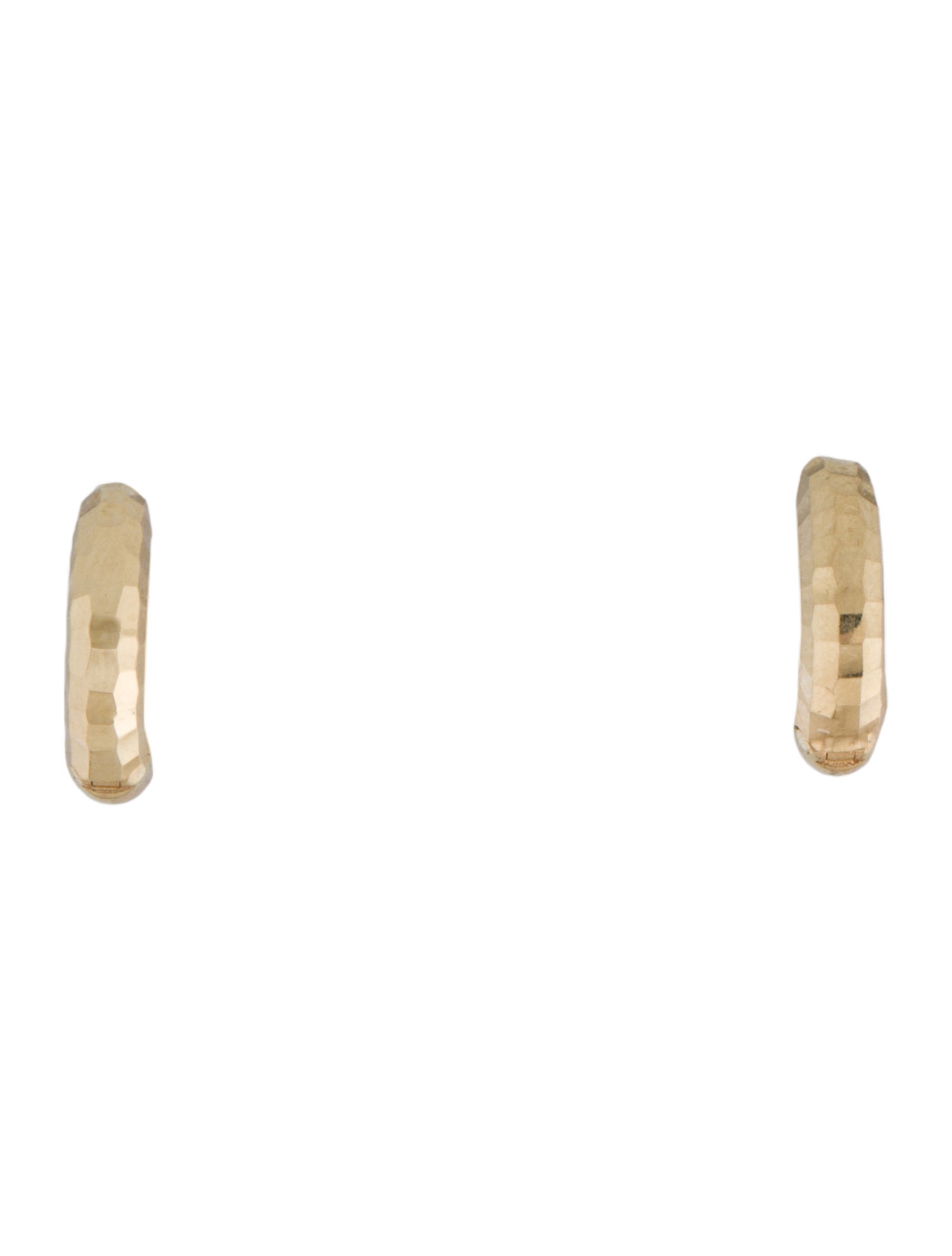 Earrings 14K Textured Reversible Huggie Earrings