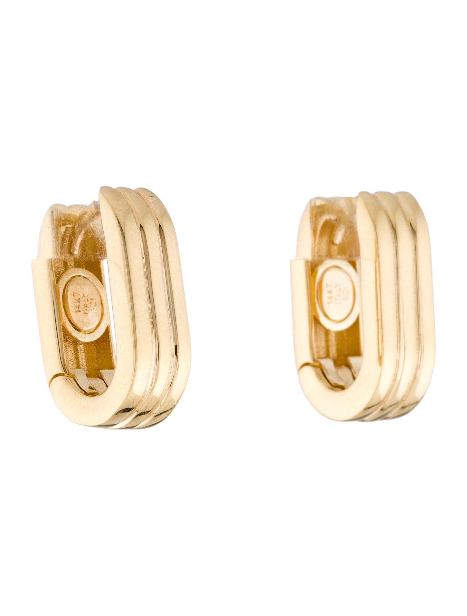 Burberry TB Monogram Outline Hoop Earrings - Gold-Plated