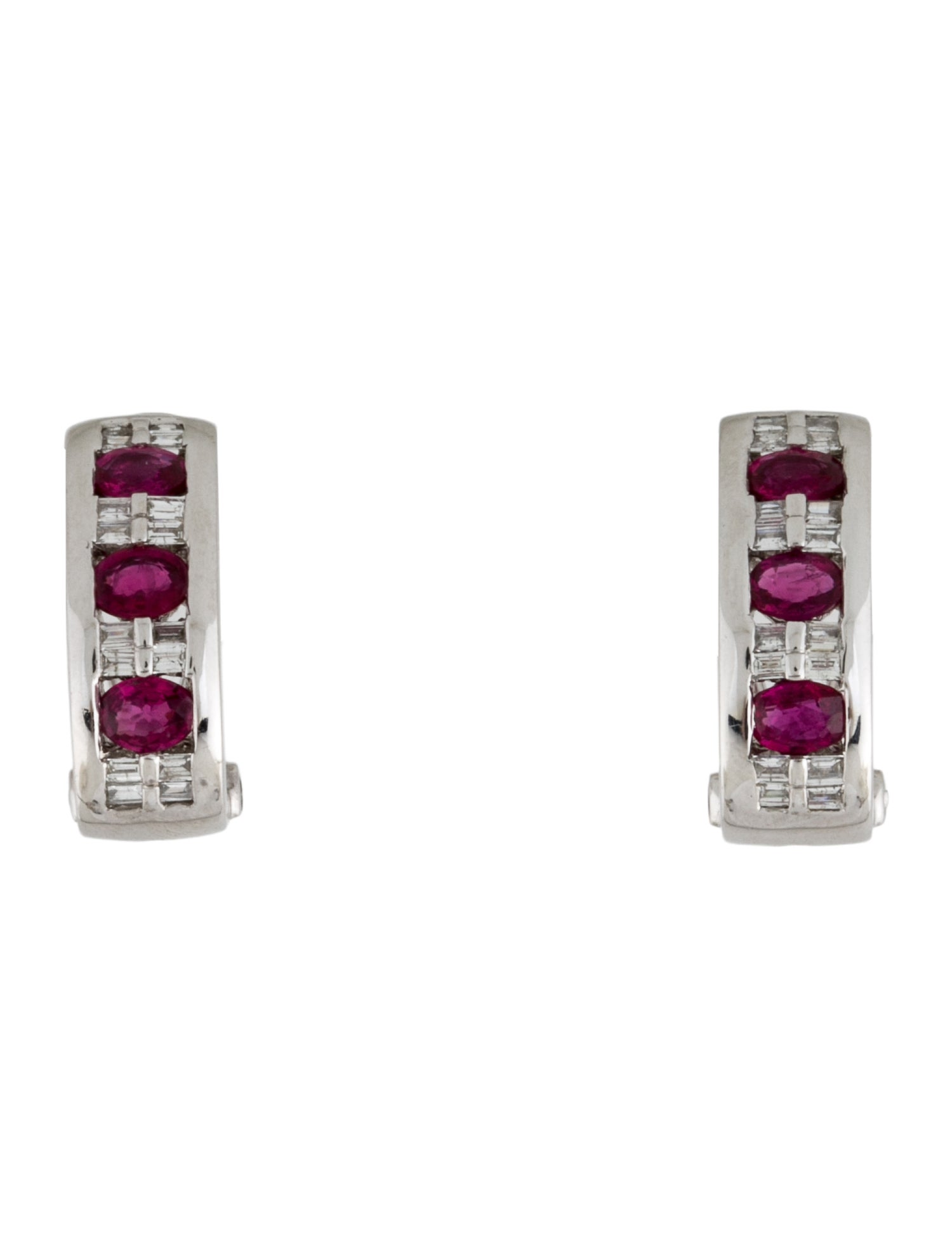 Earrings 18K Ruby & Diamond Earclip