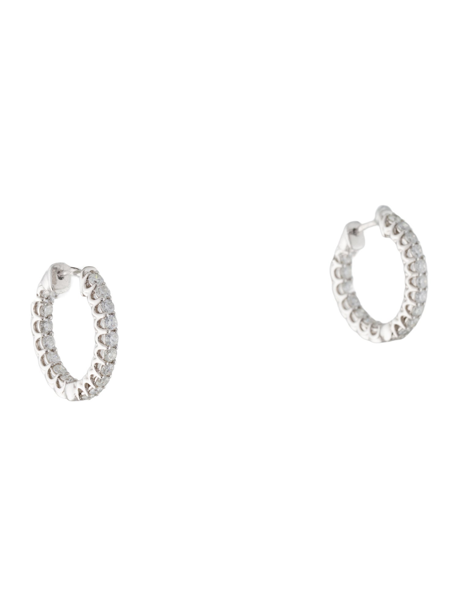 Earrings 14K 1.02ctw Diamond Inside-Out Hoop Earrings