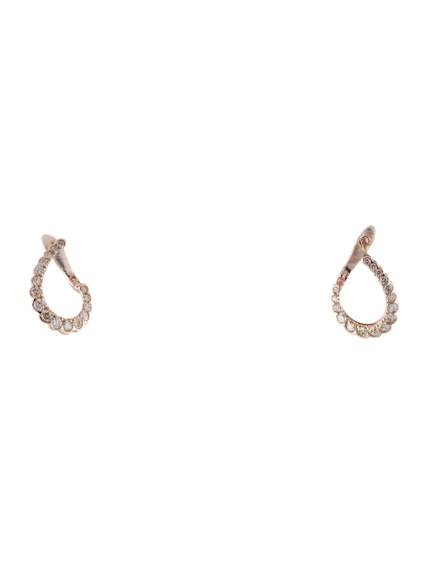 Earrings 14K Diamond Hoop Earrings