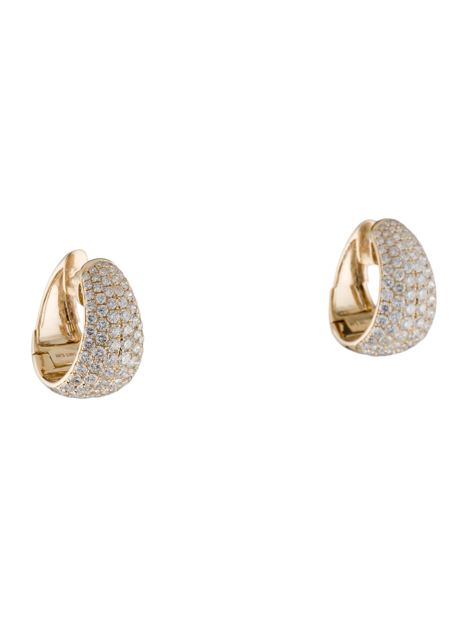 Earrings 14K Diamond Hoop Earrings