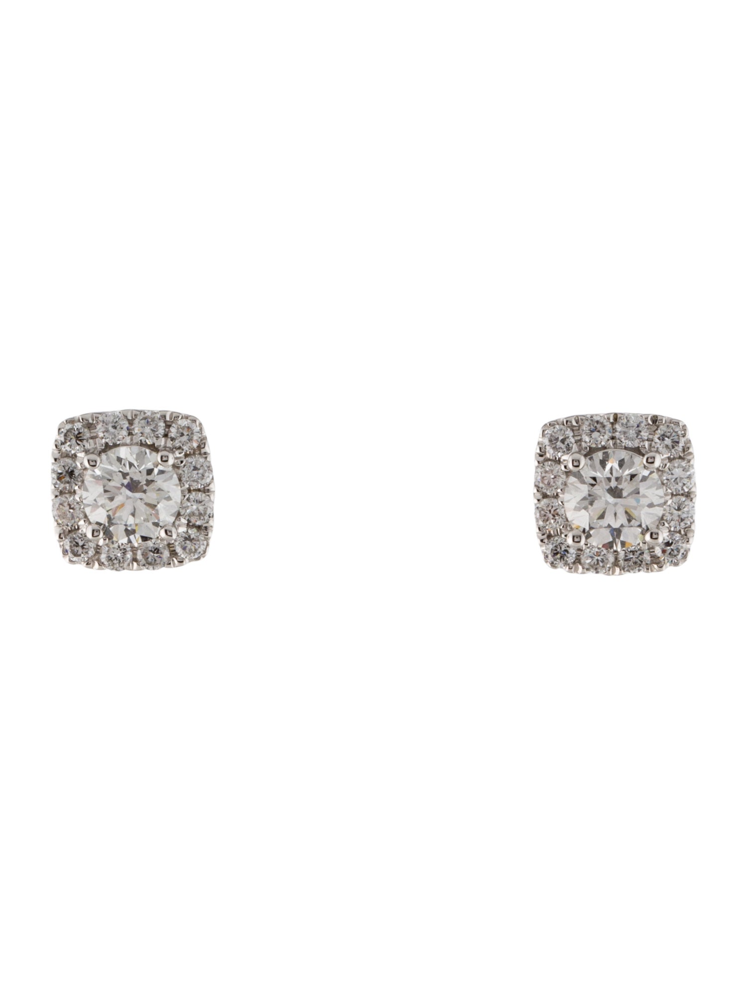 Earrings 14K 1.37ctw Lab-Grown Diamond Halo Stud