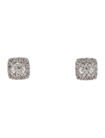 Earrings 14K 1.37ctw Lab-Grown Diamond Halo Stud