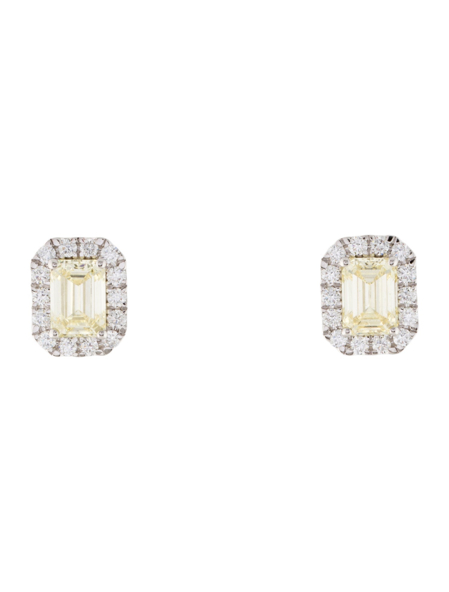 Earrings 14K 2.54ctw Lab-Grown Diamond Halo Set Stud